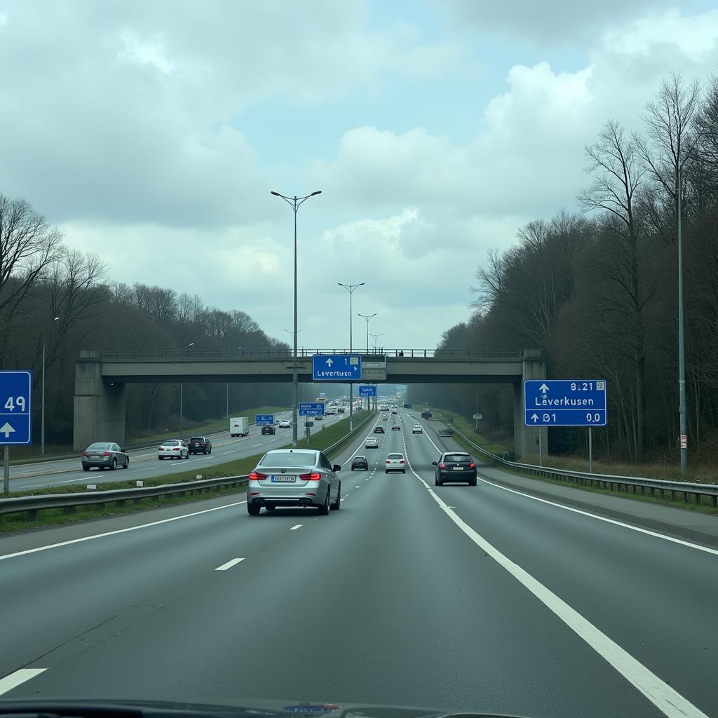 Autobahnfahrt zwischen Bamberg und Leverkusen