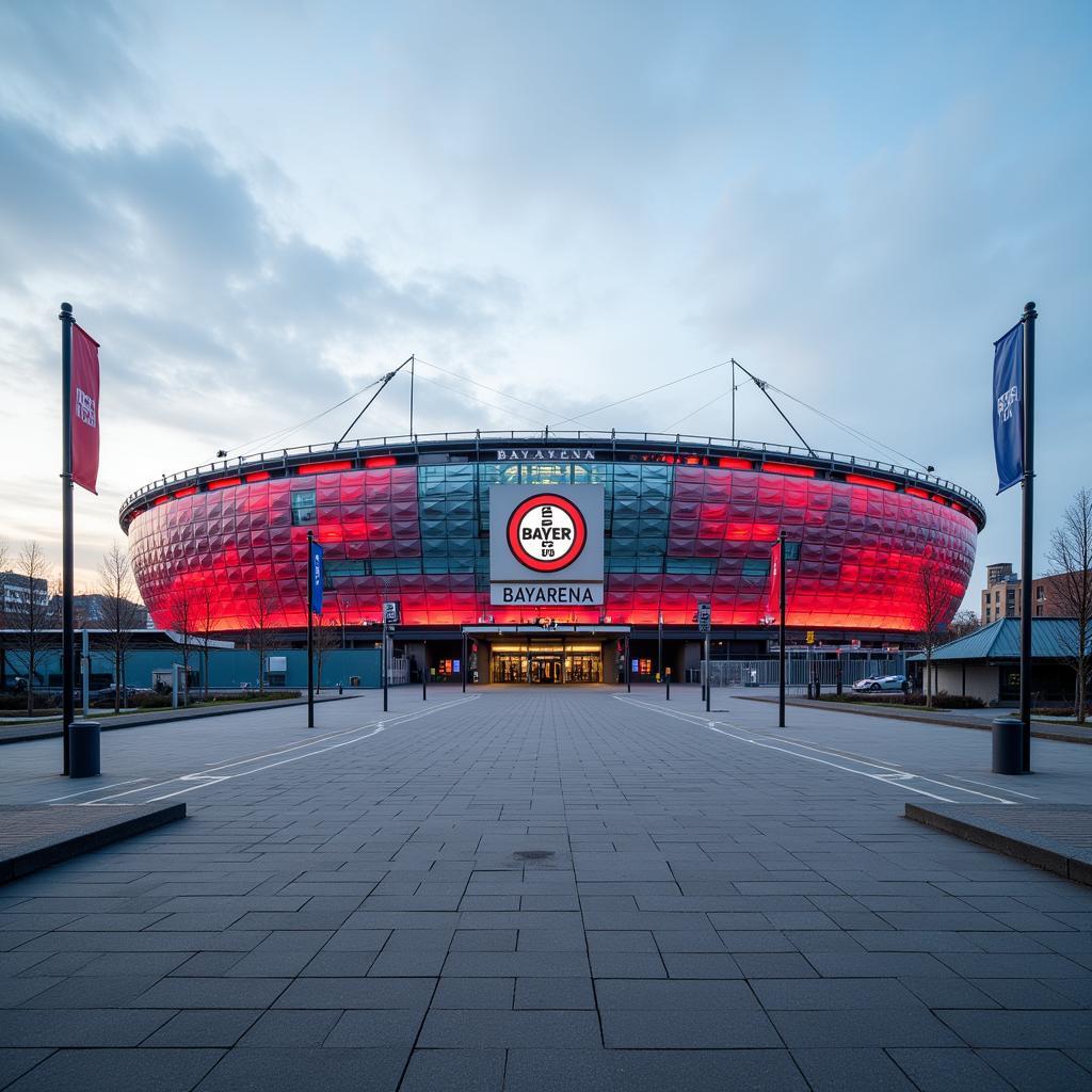 BayArena an der Aldegundisstraße 1 in Leverkusen-Rheindorf