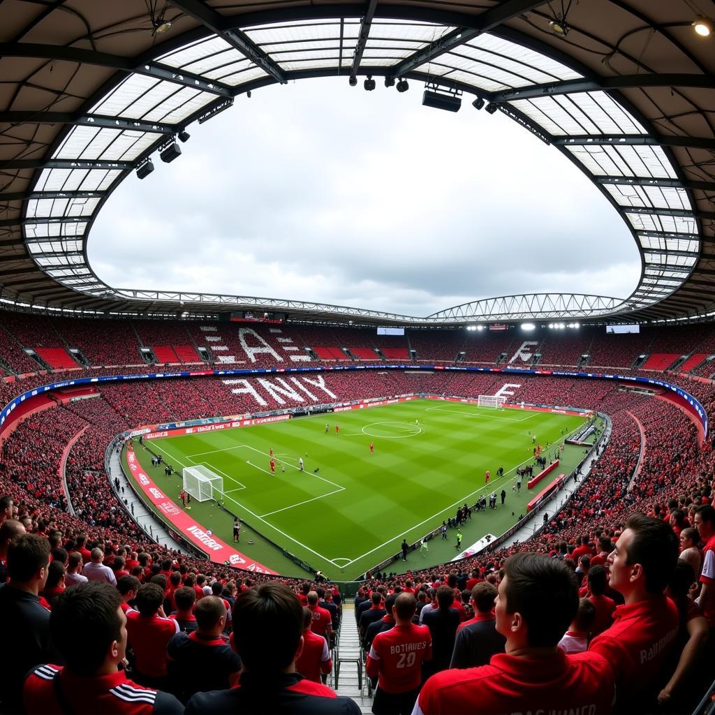 Atmosphäre in der BayArena Leverkusen