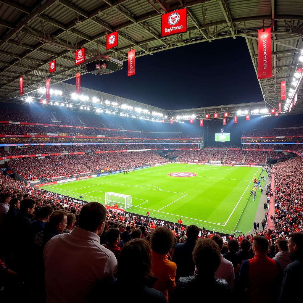 Die elektrisierende Atmosphäre in der BayArena.