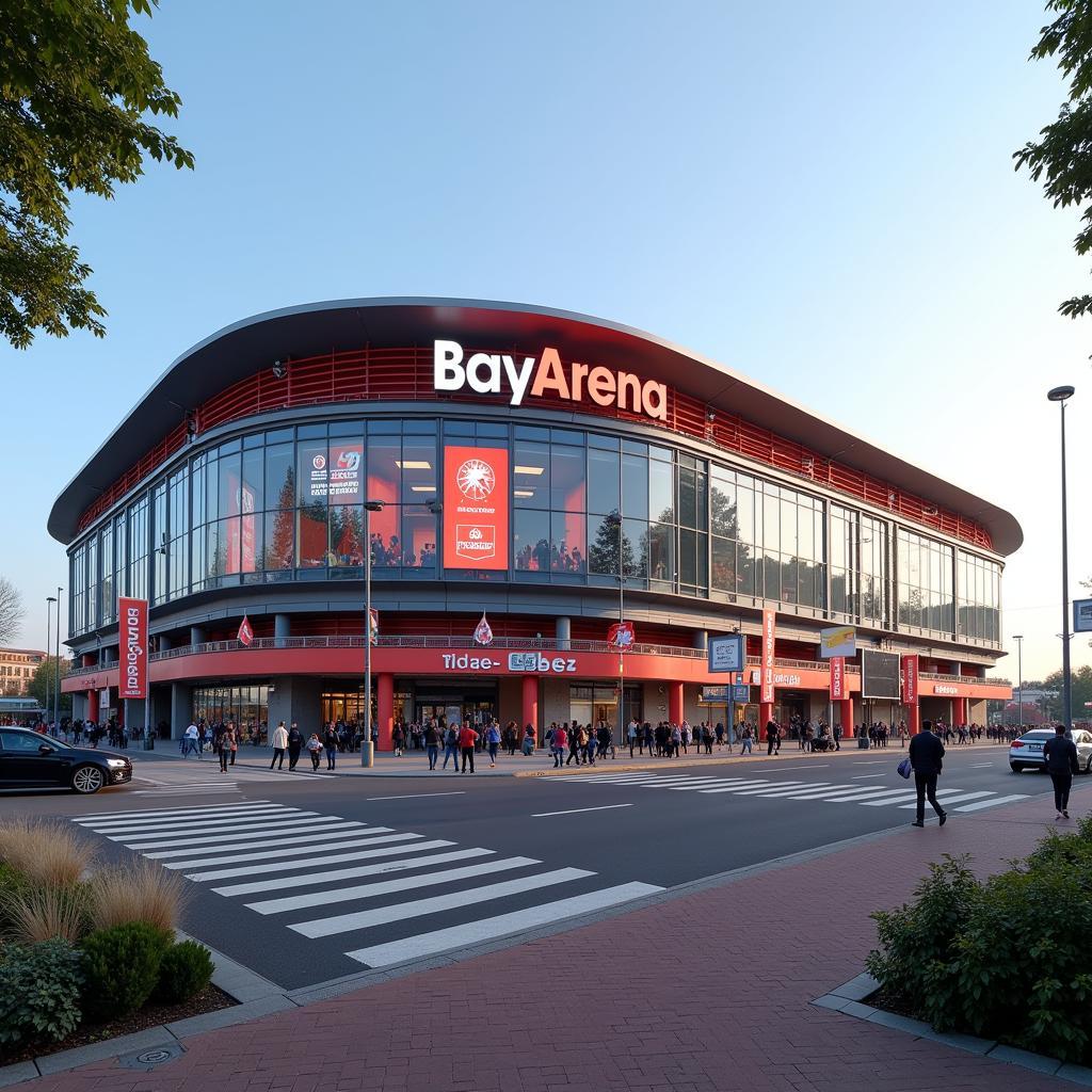 BayArena Außenansicht in Leverkusen