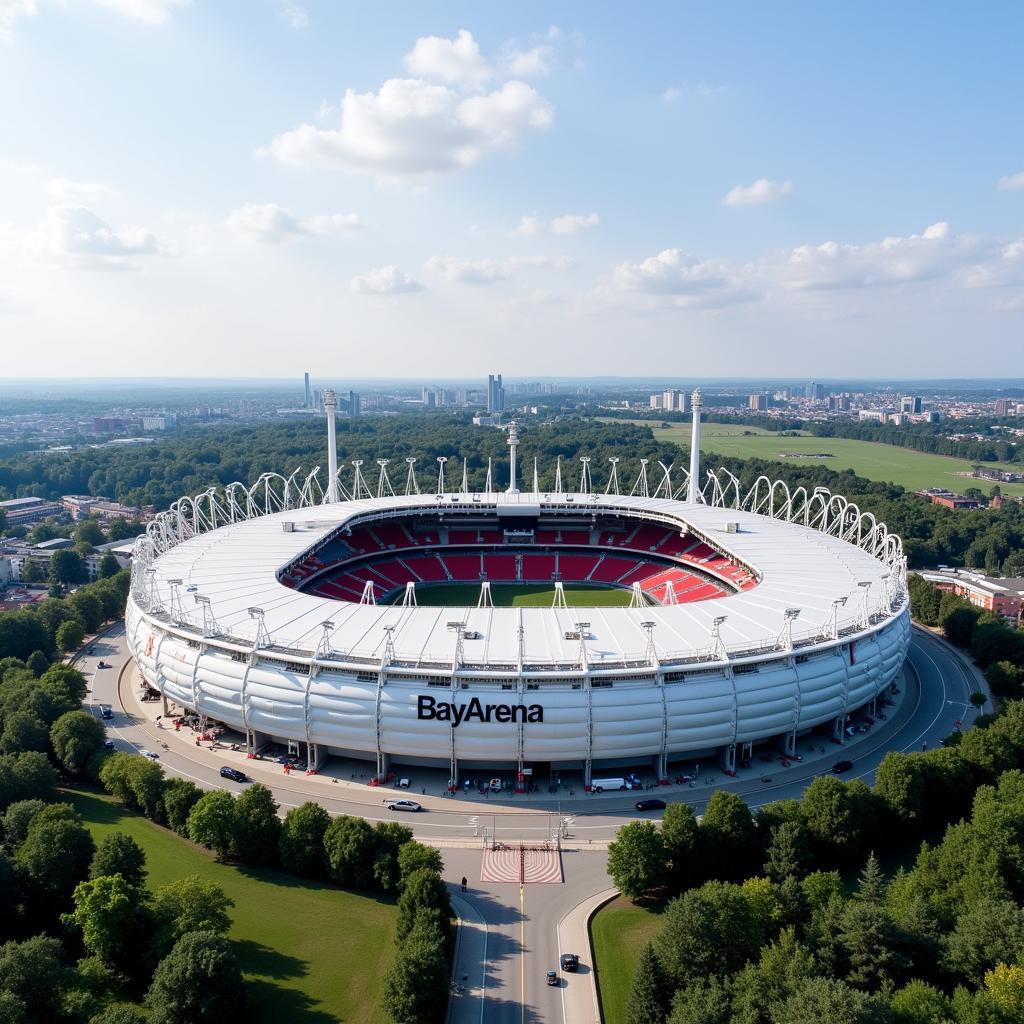 BayArena Außenansicht in Leverkusen