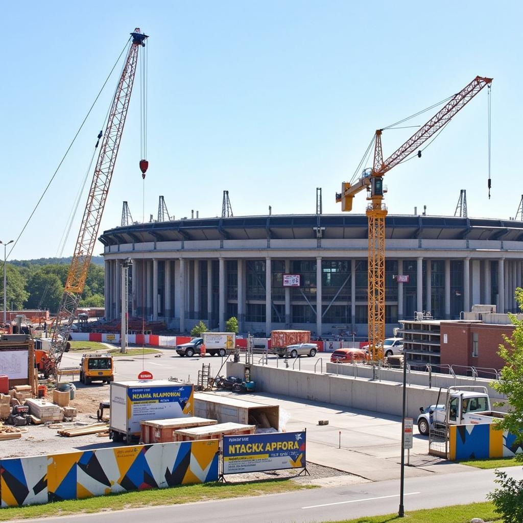 Bauarbeiten an der BayArena am 02.08.2019