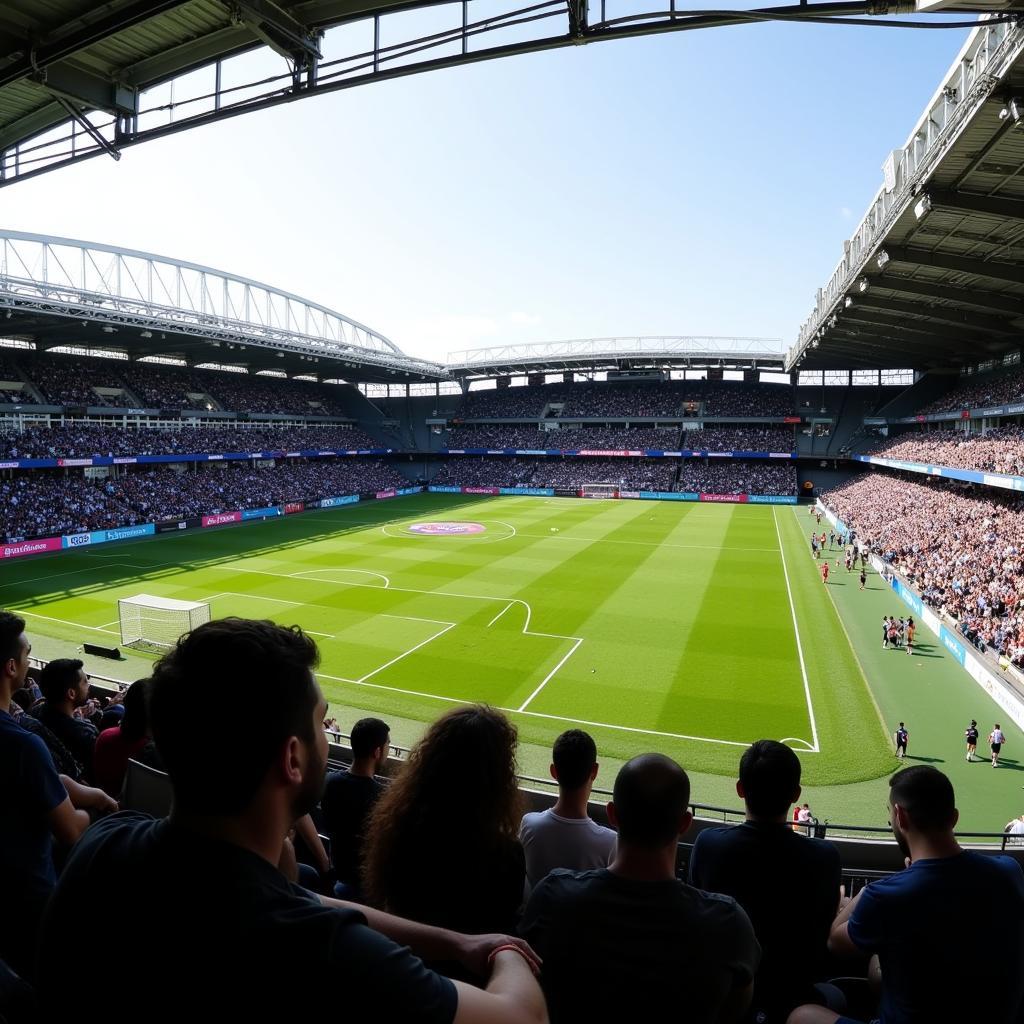 BayArena während des Juventus Turin Trainings am 10.12.2019