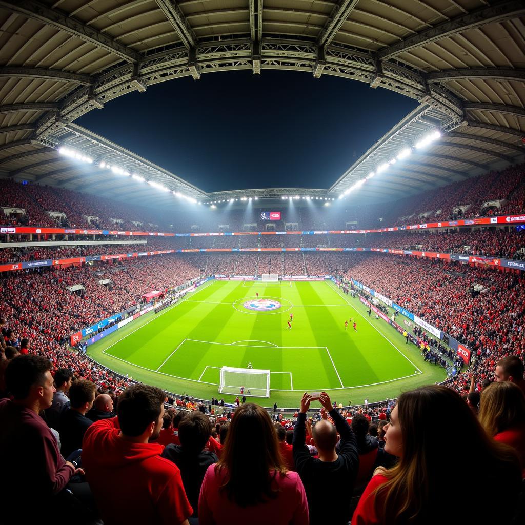 BayArena Stadion Fußballspiel