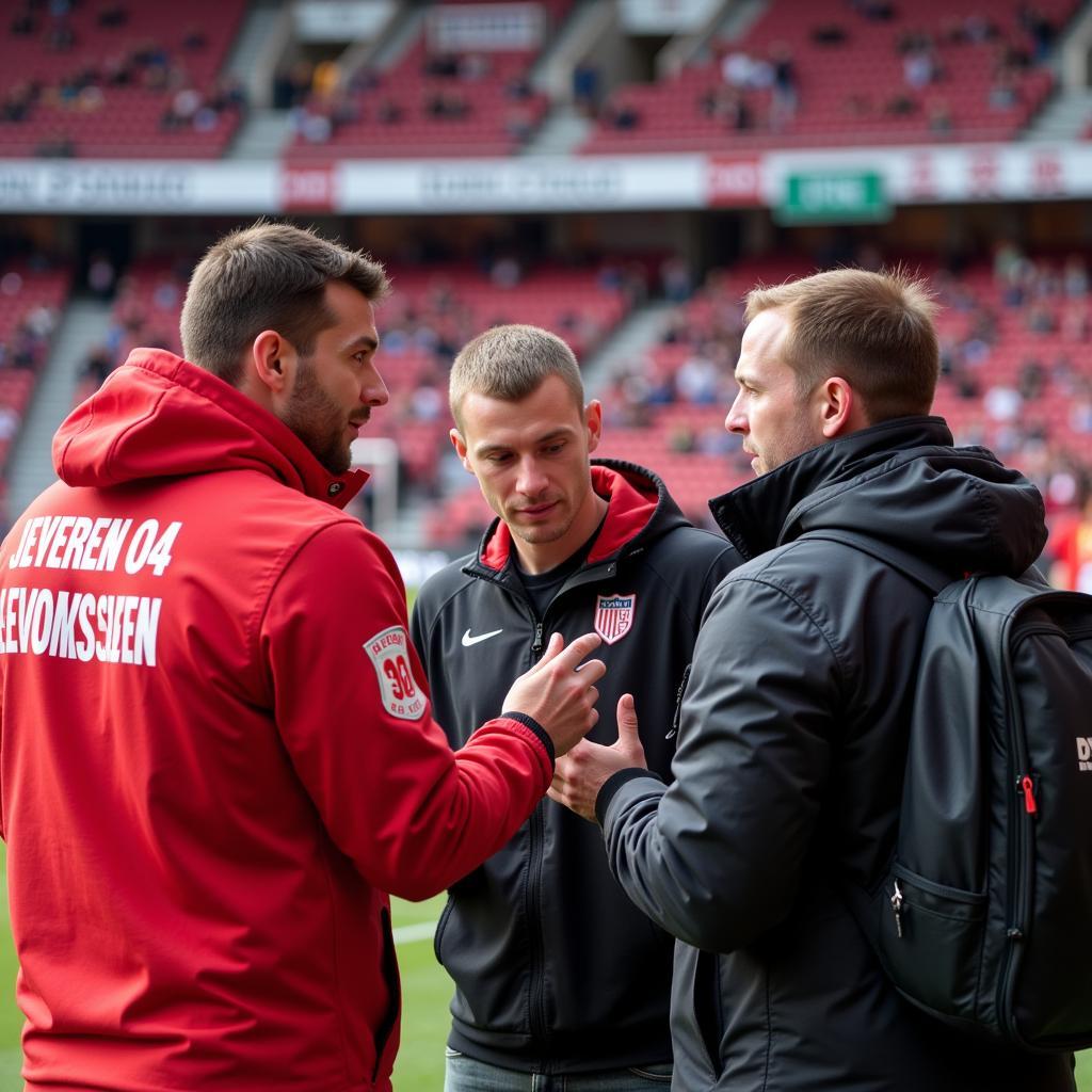 Bayer 04 Leverkusen Fanbetreuung im Stadion