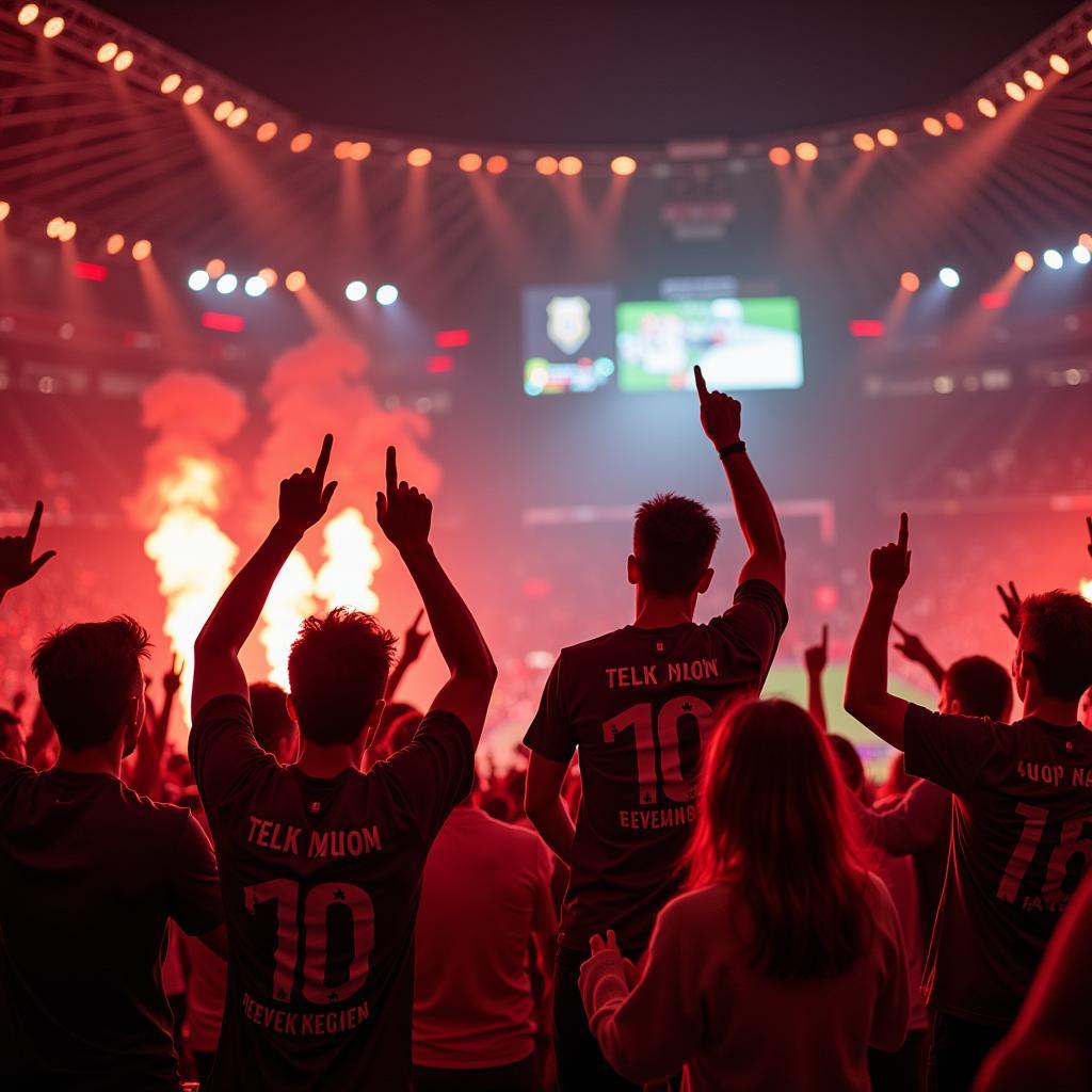 Bayer 04 Leverkusen Fans feiern