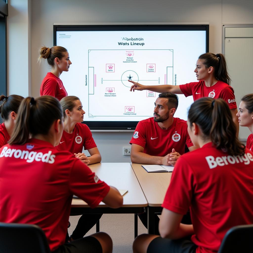 Bayer 04 Leverkusen Frauen Fußball Aufstellung Taktik Besprechung