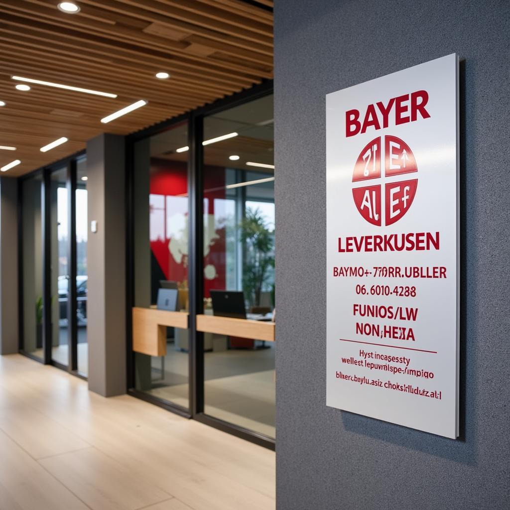 Kontaktiere die Bayer 04 Leverkusen Geschäftsstelle per Telefon oder E-Mail.