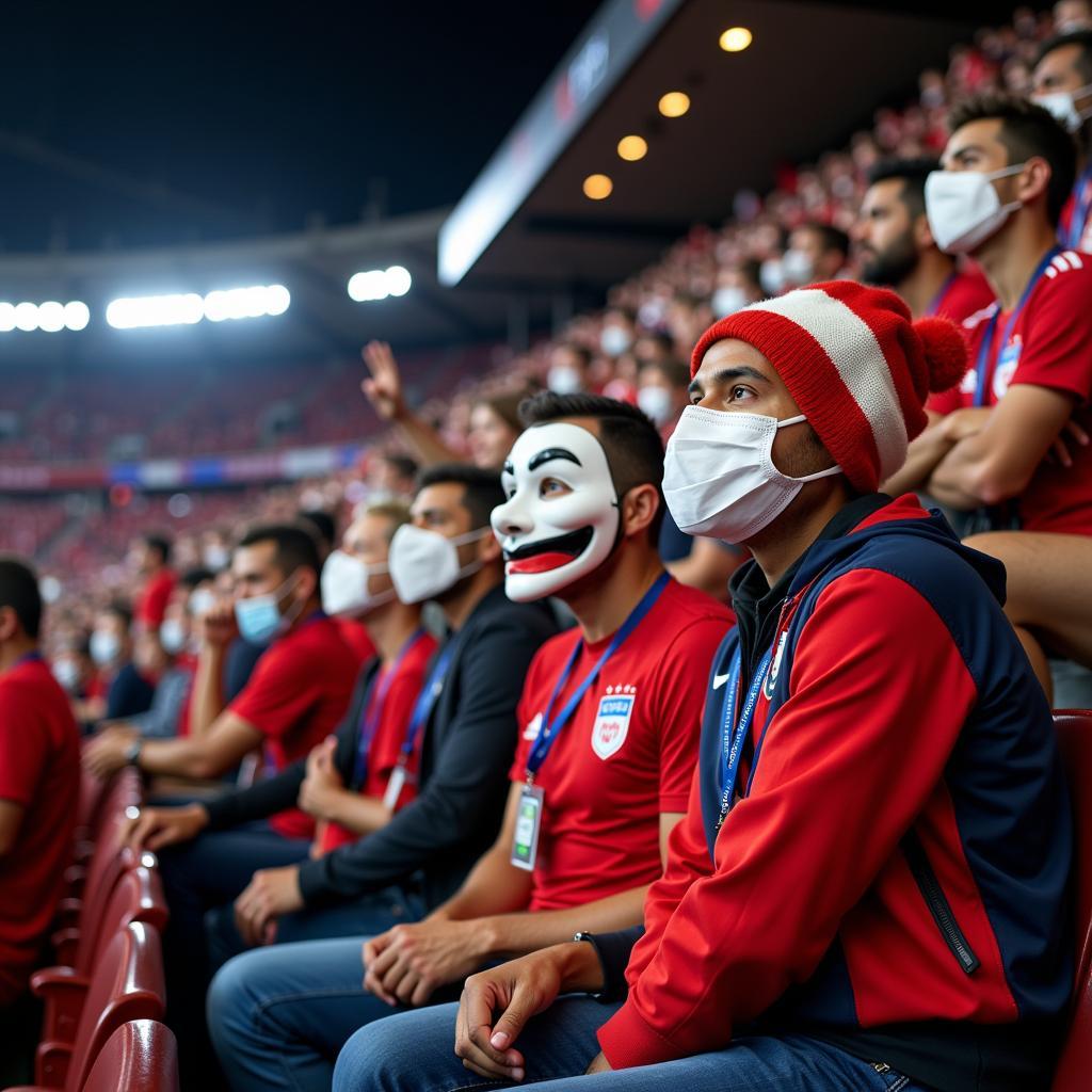 Bayer 04 Leverkusen Maske im Stadion