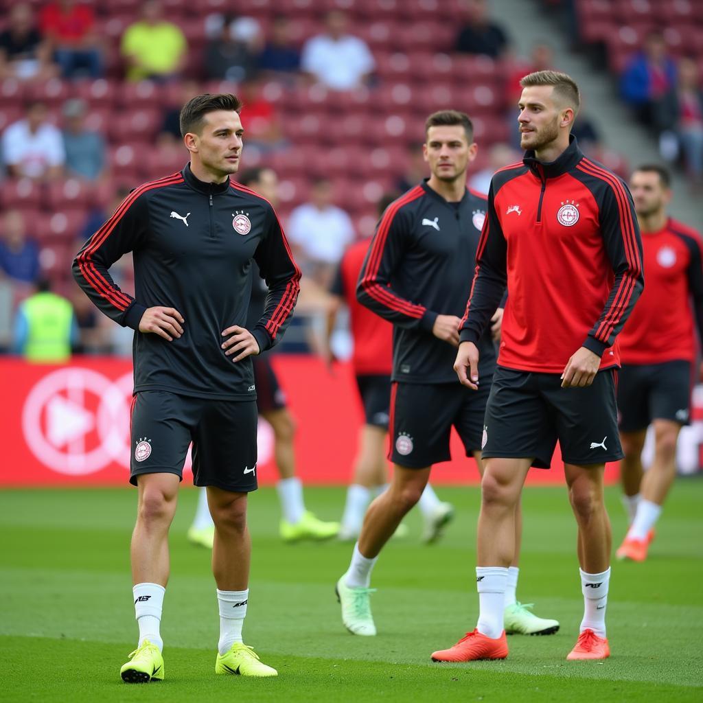 Bayer 04 Leverkusen Training vor dem Spiel gegen Qarabağ FK