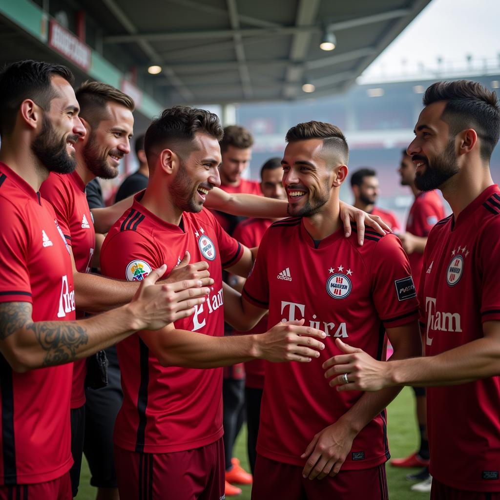 Bayer 04 Leverkusen Spieler und Fans