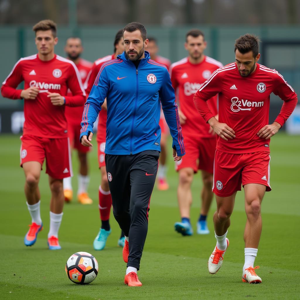 Bayer 04 Leverkusen Spieler im Training