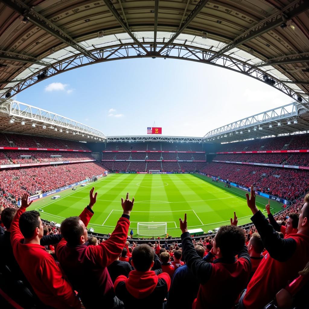 Die BayArena in Leverkusen