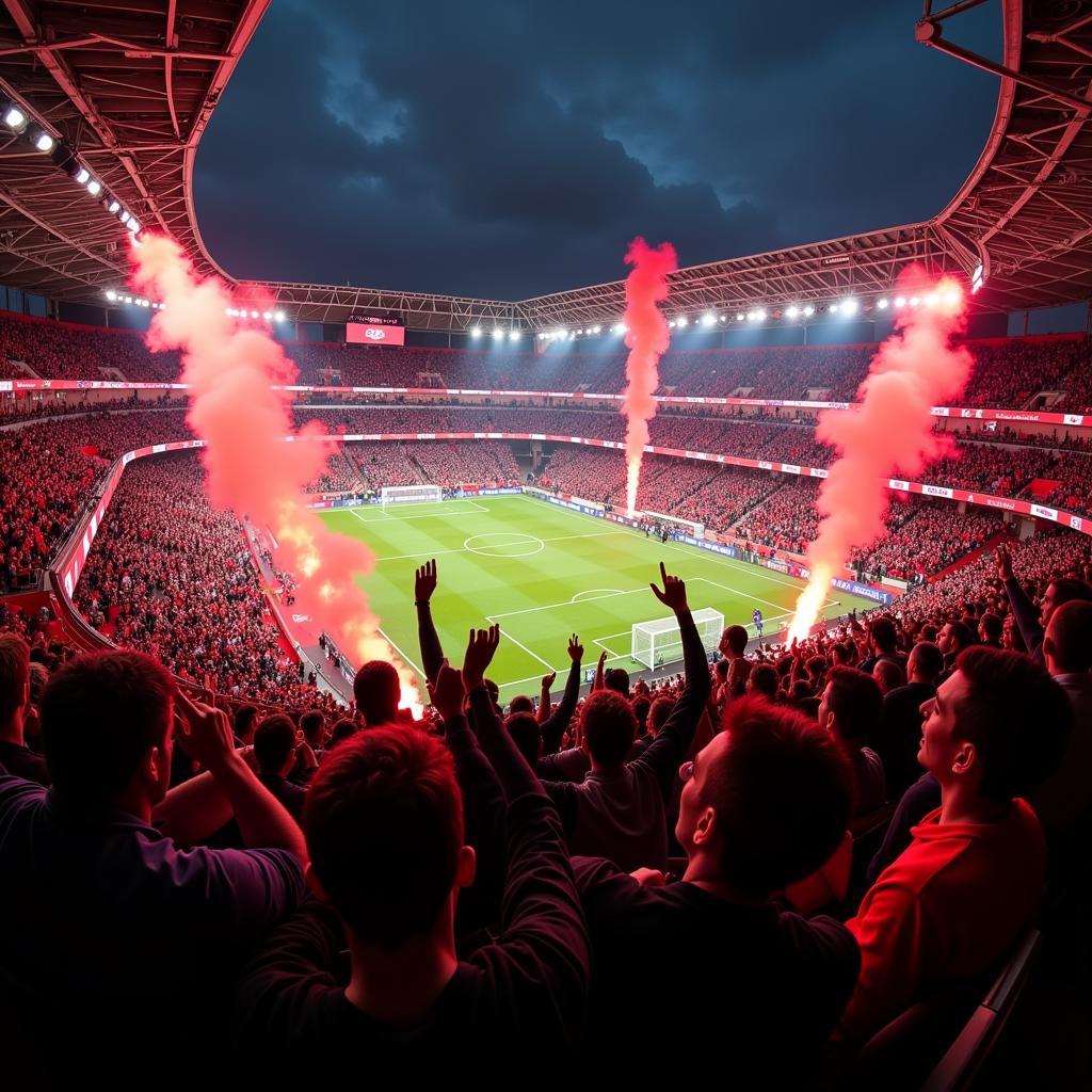 Bayer 04 Leverkusen Stadion am Quettinger Feld: Ein Blick auf die pulsierende Atmosphäre