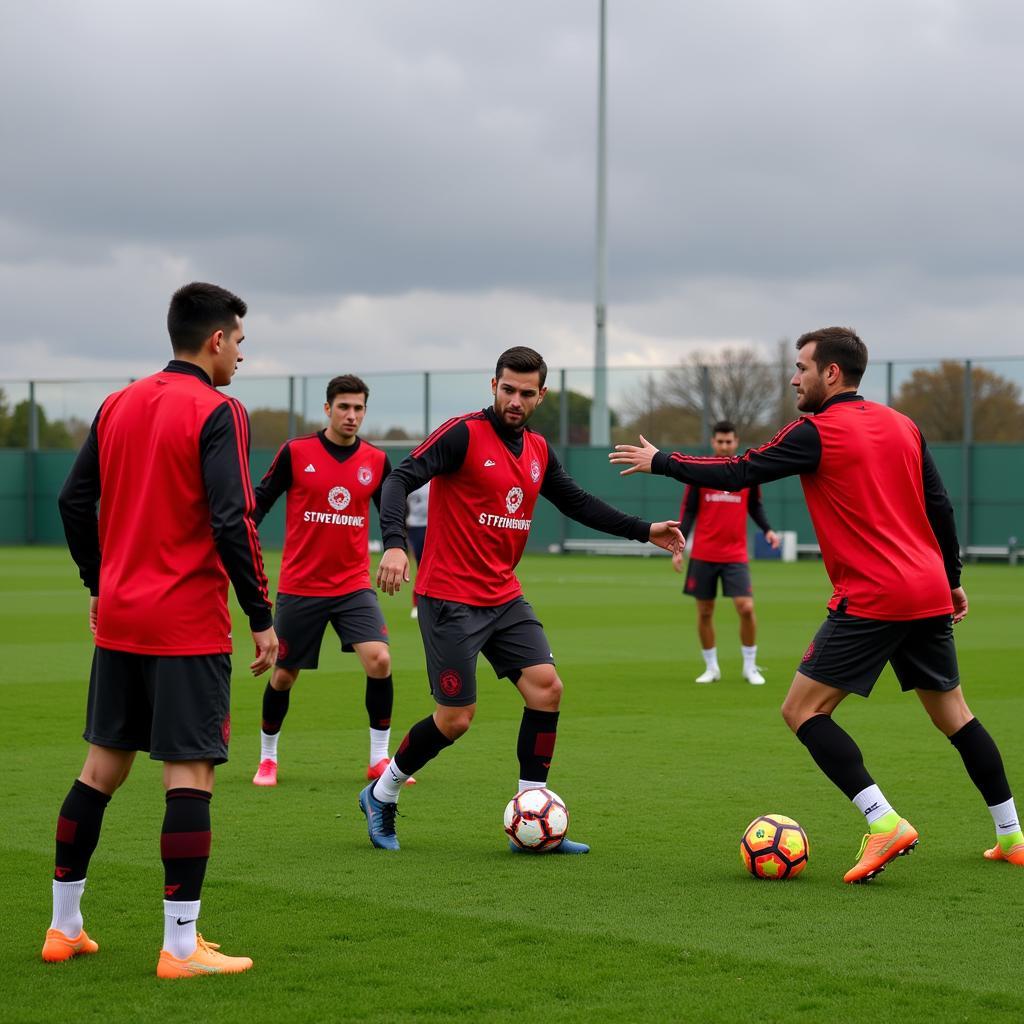 Bayer 04 Leverkusen U17 Mannschaft im Training