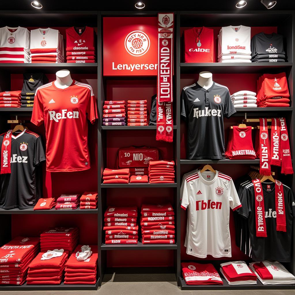 Trikots und Accessoires im Bayer Fanshop Leverkusen