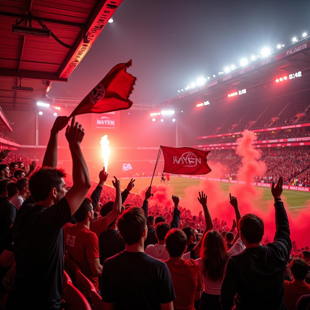 Bayer Leverkusen Fans im Stadion am 13.05.2017