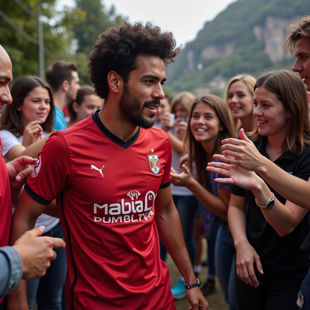 Bayer Leverkusen Adli mit Fans