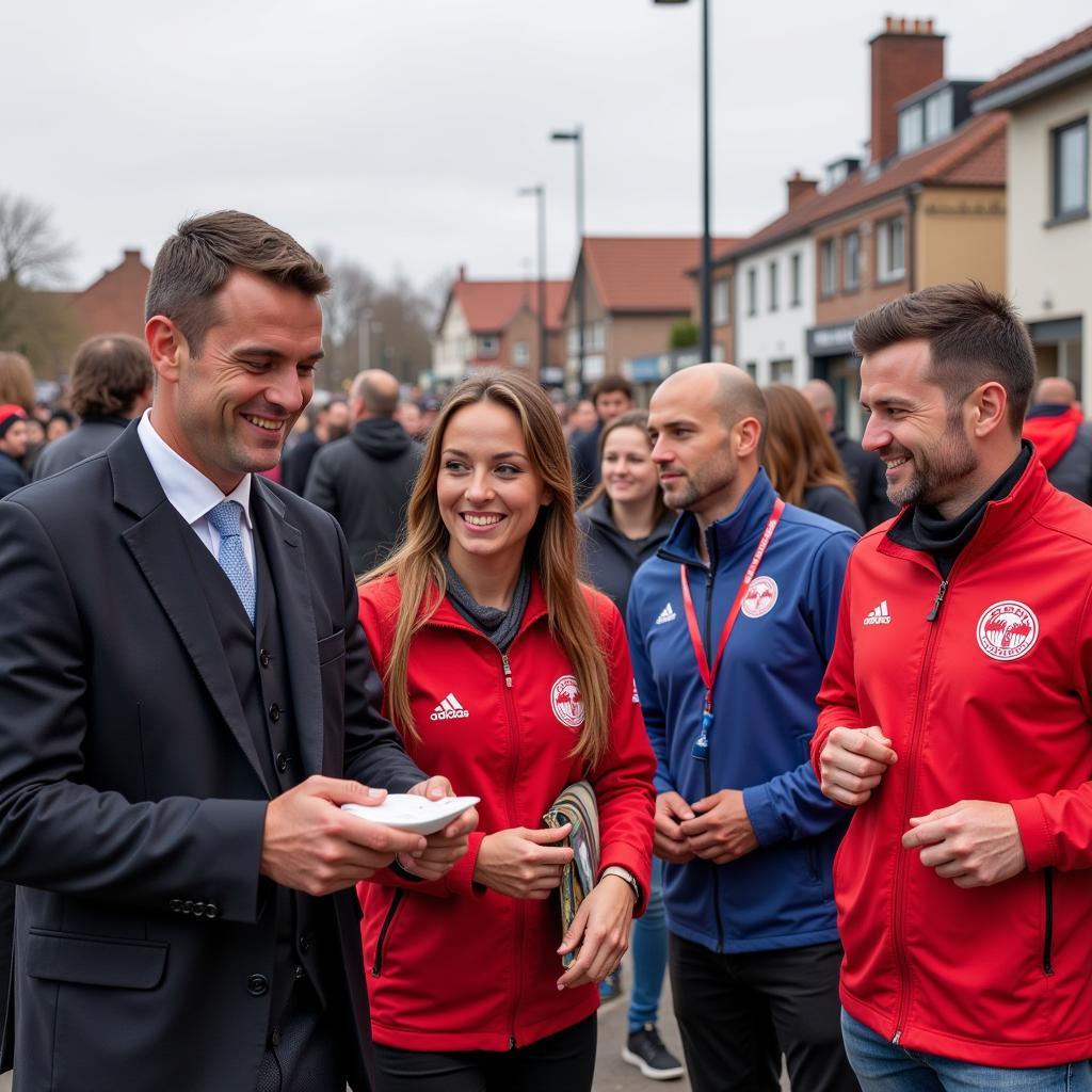 Bayer Leverkusen Arbeiter engagieren sich in der Community