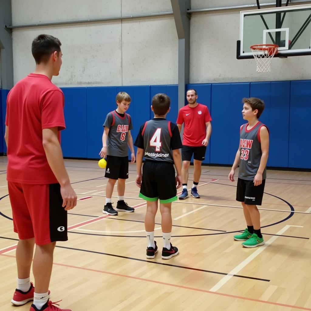 Trainingseinheit im Bayer Leverkusen Basketball Camp