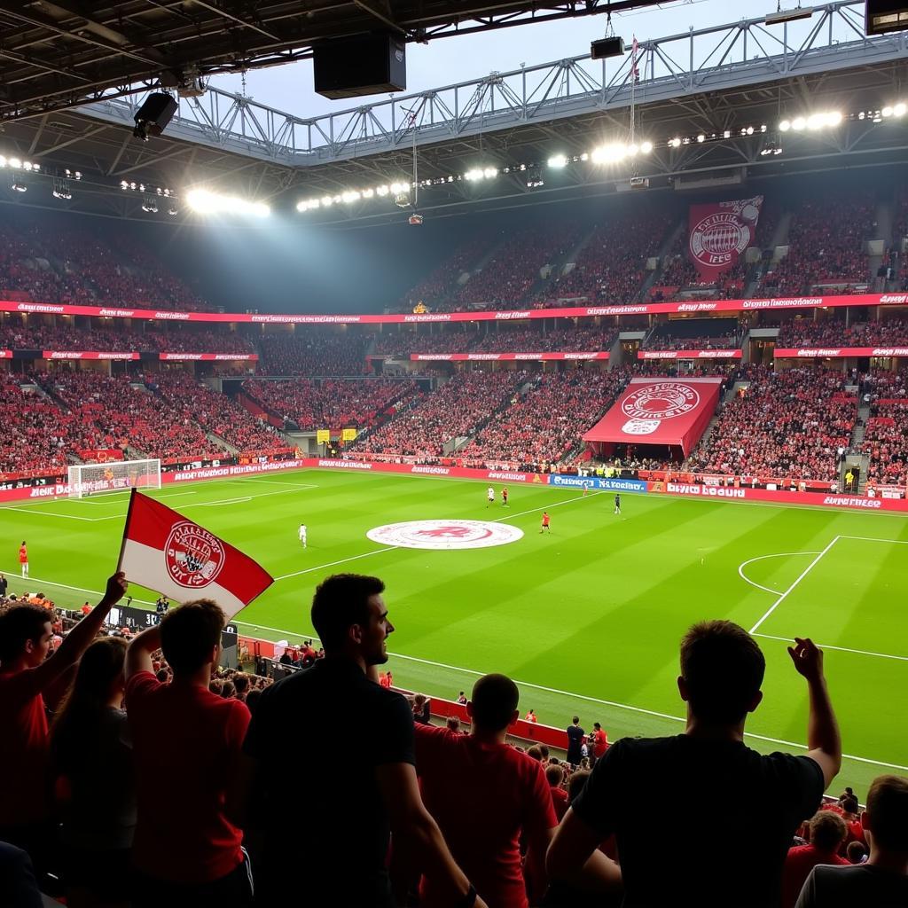 Bayer Leverkusen Bayern Fans im Stadion