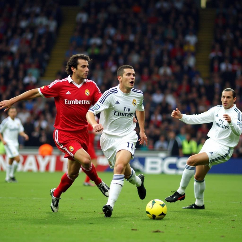 Bayer Leverkusen im Champions League Finale 2002 gegen Real Madrid