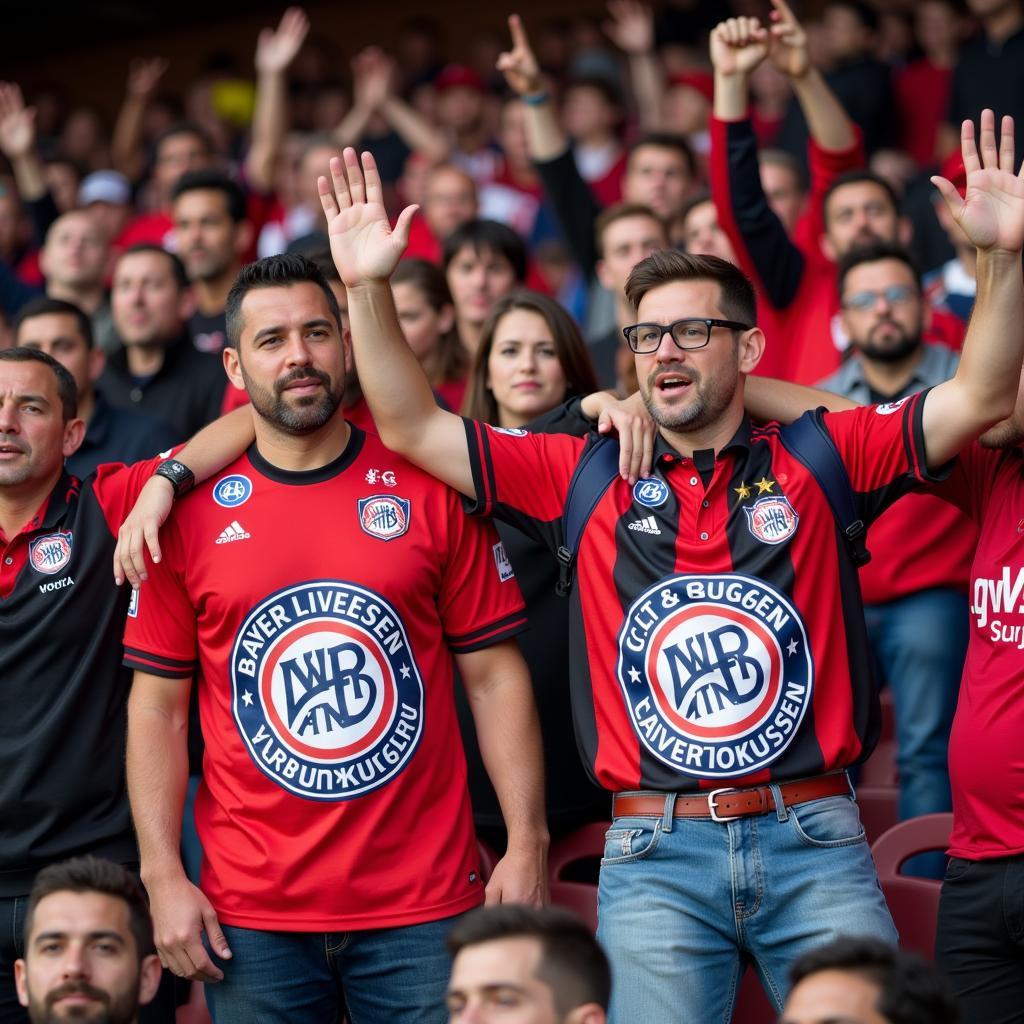 Fans von Bayer Leverkusen und Club Brugge