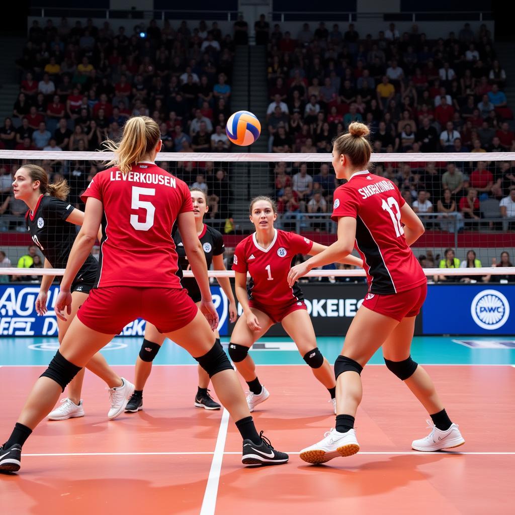 Bayer Leverkusen Damen Volleyball in Aktion