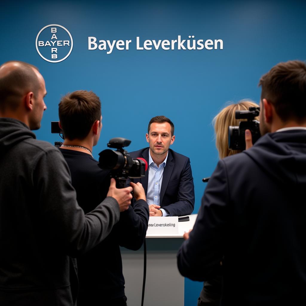 Pressekonferenz zu den Dopingvorwürfen gegen Bayer Leverkusen 2024