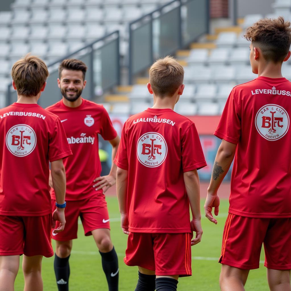 Die Zukunft des Bayer Leverkusen Express: Junge Talente trainieren hart, um in die Fußstapfen ihrer Vorbilder zu treten.