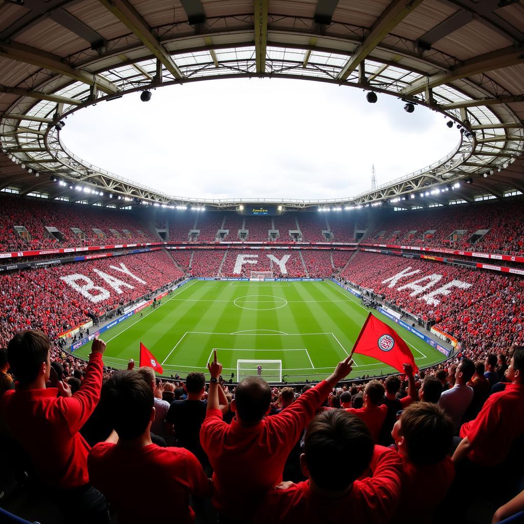 Bayer Leverkusen Fans in der BayArena