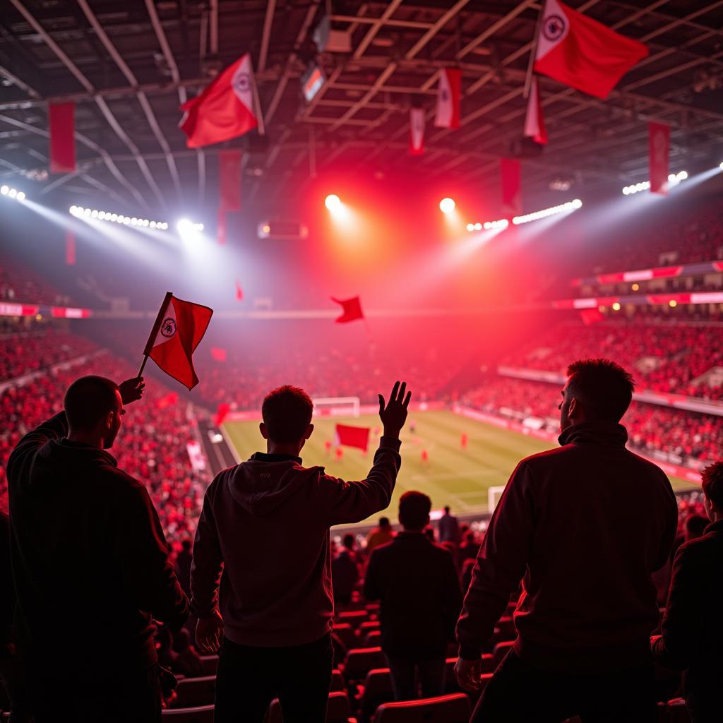 Bayer Leverkusen Fans in der BayArena