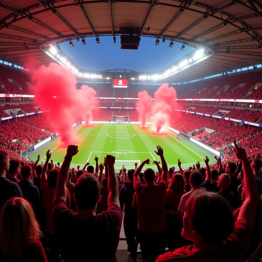 Bayer Leverkusen Fans in der BayArena