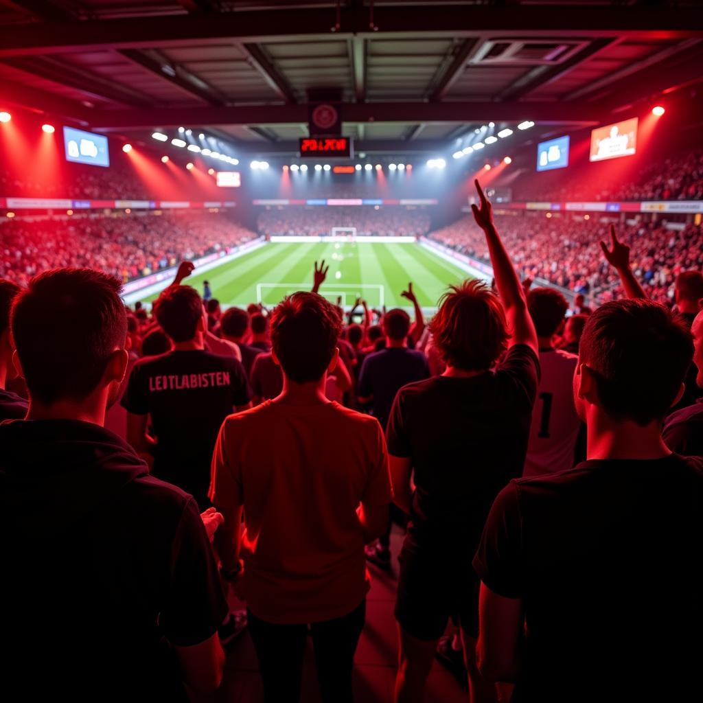 Bayer Leverkusen Fans treffen sich in Langenfeld