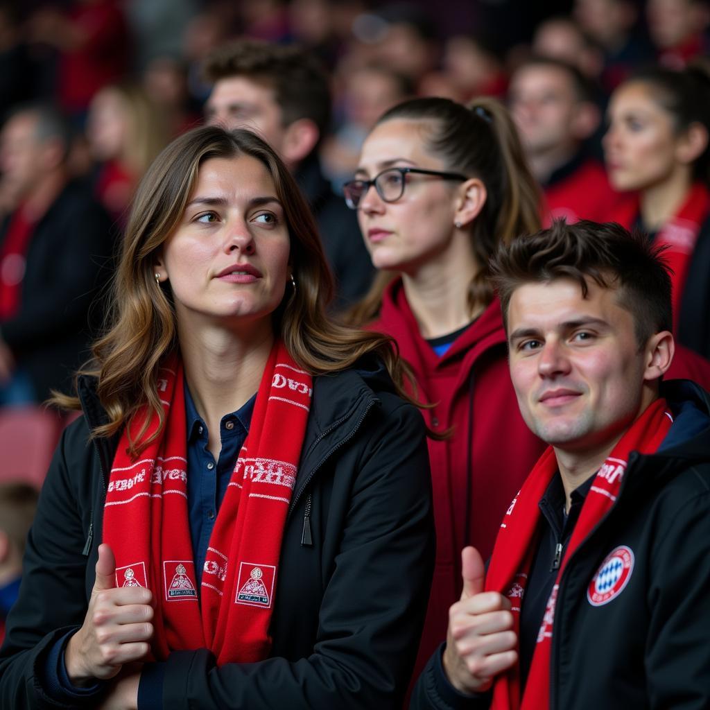 Die Fans von Bayer Leverkusen nach dem Ausscheiden aus der Europa League.