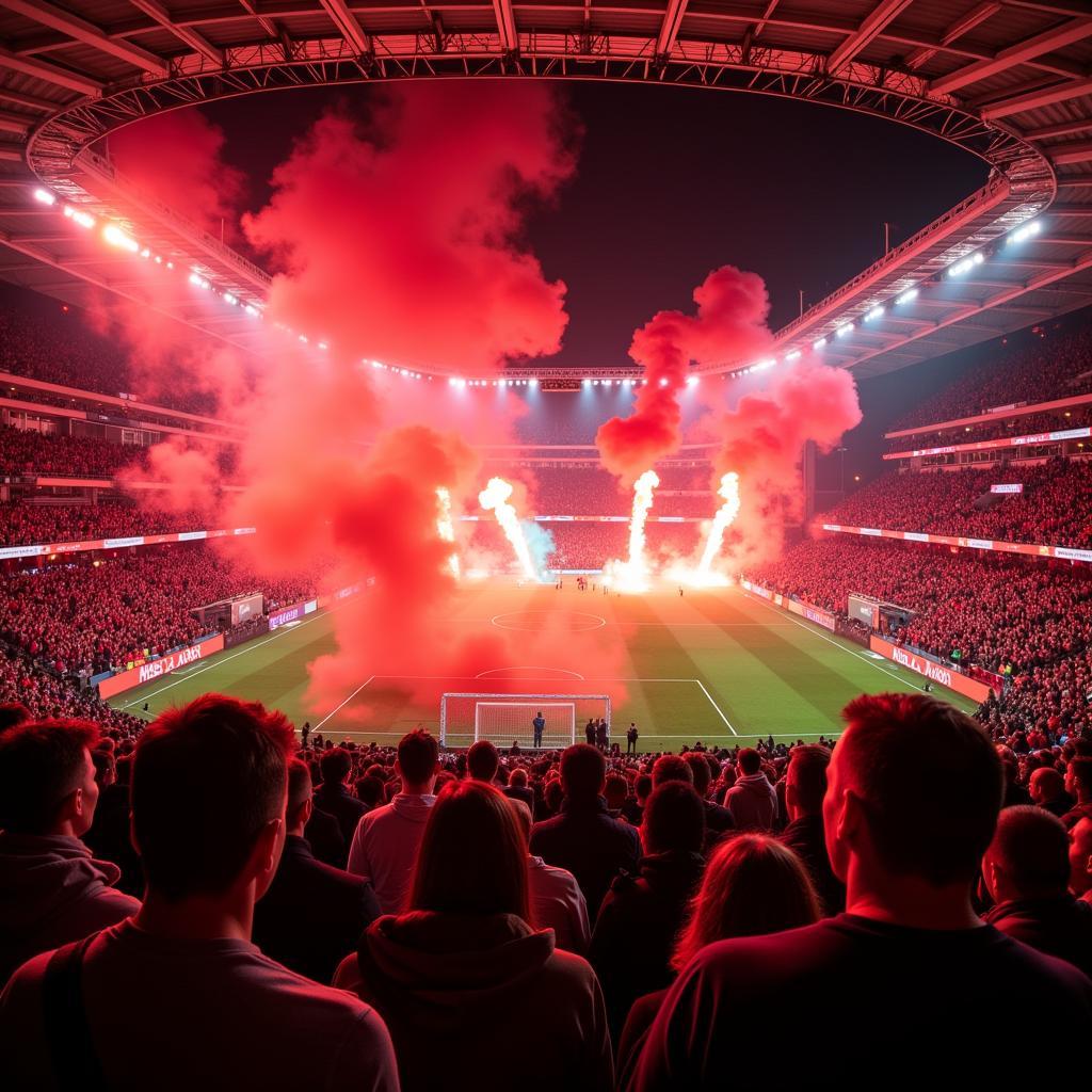 Bayer Leverkusen Fans im Stadion