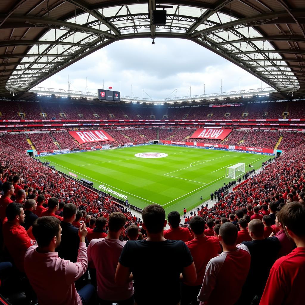 Bayer Leverkusen Fans im Stadion