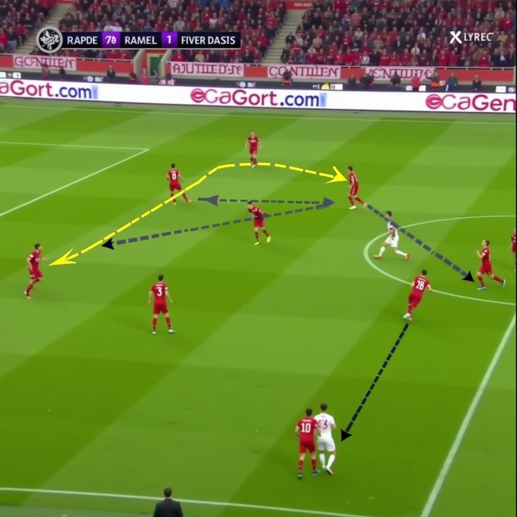 Bayer Leverkusen Formation 4-3-3 im Angriff