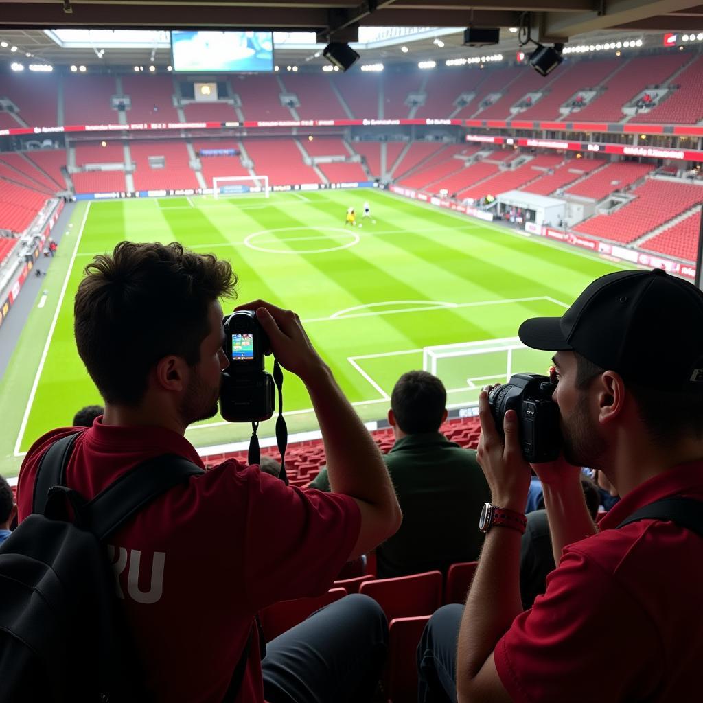 Bayer Leverkusen Fotoclub Mitglieder im Stadion