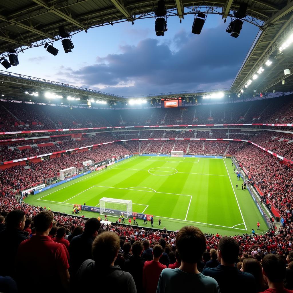 Die Hymne erklingt im Stadion