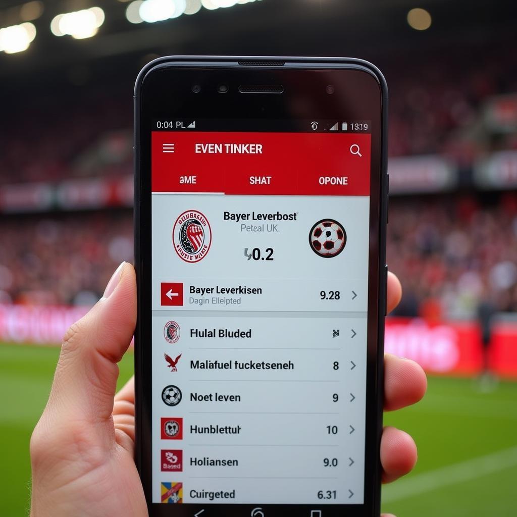 Bayer Leverkusen Live Ticker auf dem Smartphone