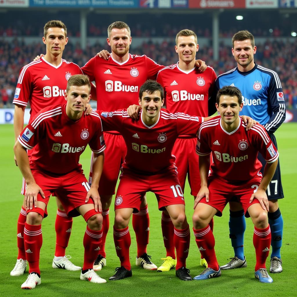 Die Mannschaft von Bayer Leverkusen in der Saison 2010.