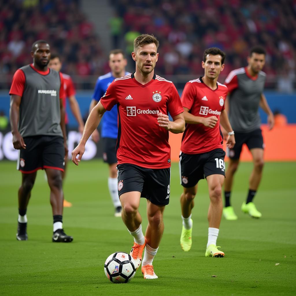 Bayer Leverkusen Mannschaft Training