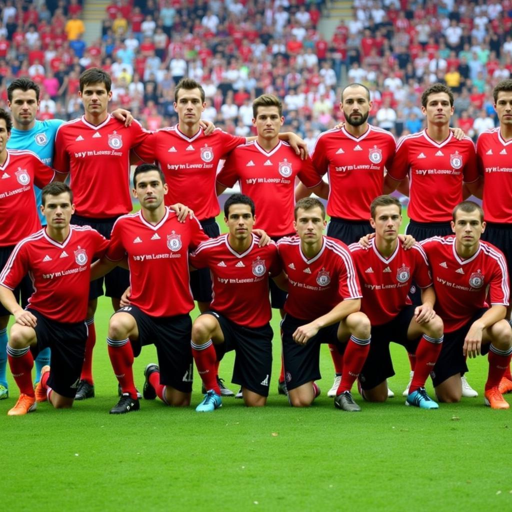 Bayer Leverkusen Mannschaftsfoto 2008/2009: Ein Blick auf die Spieler