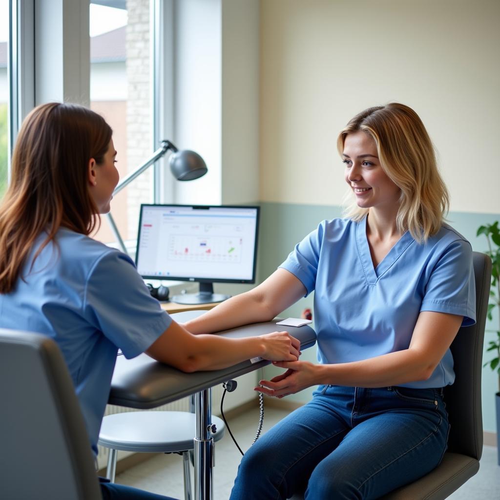 Blutspende in einer Leverkusener Klinik