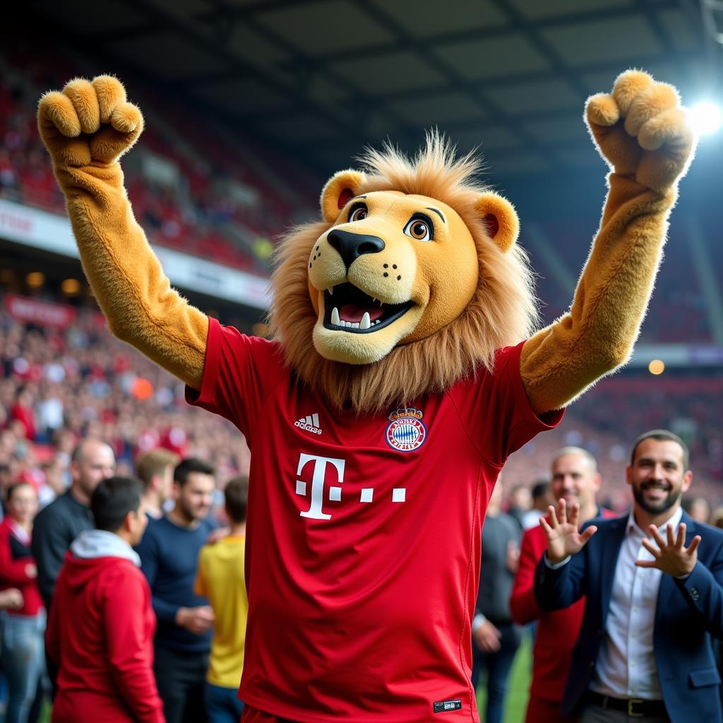 Brian the Lion feuert die Werkself an