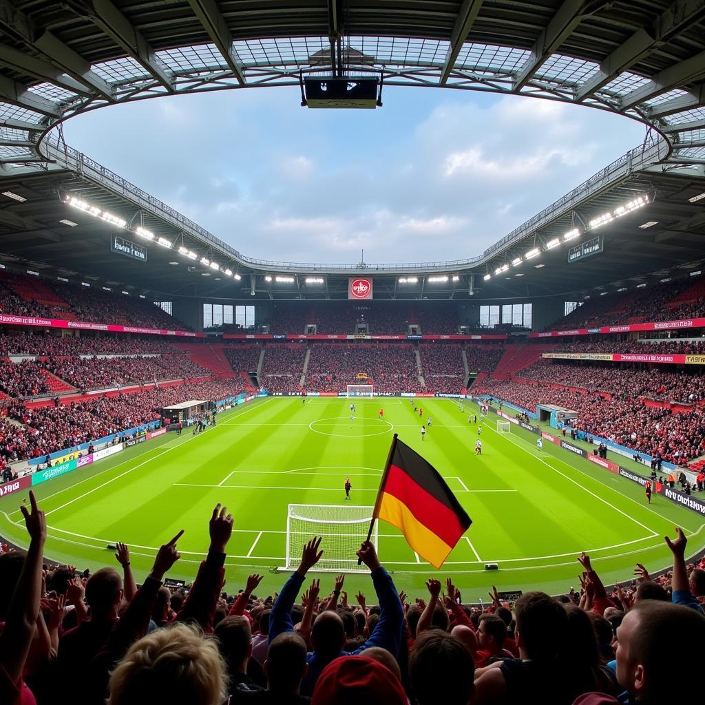 Bayer Leverkusen spielt in der BayArena in der Bundesliga.