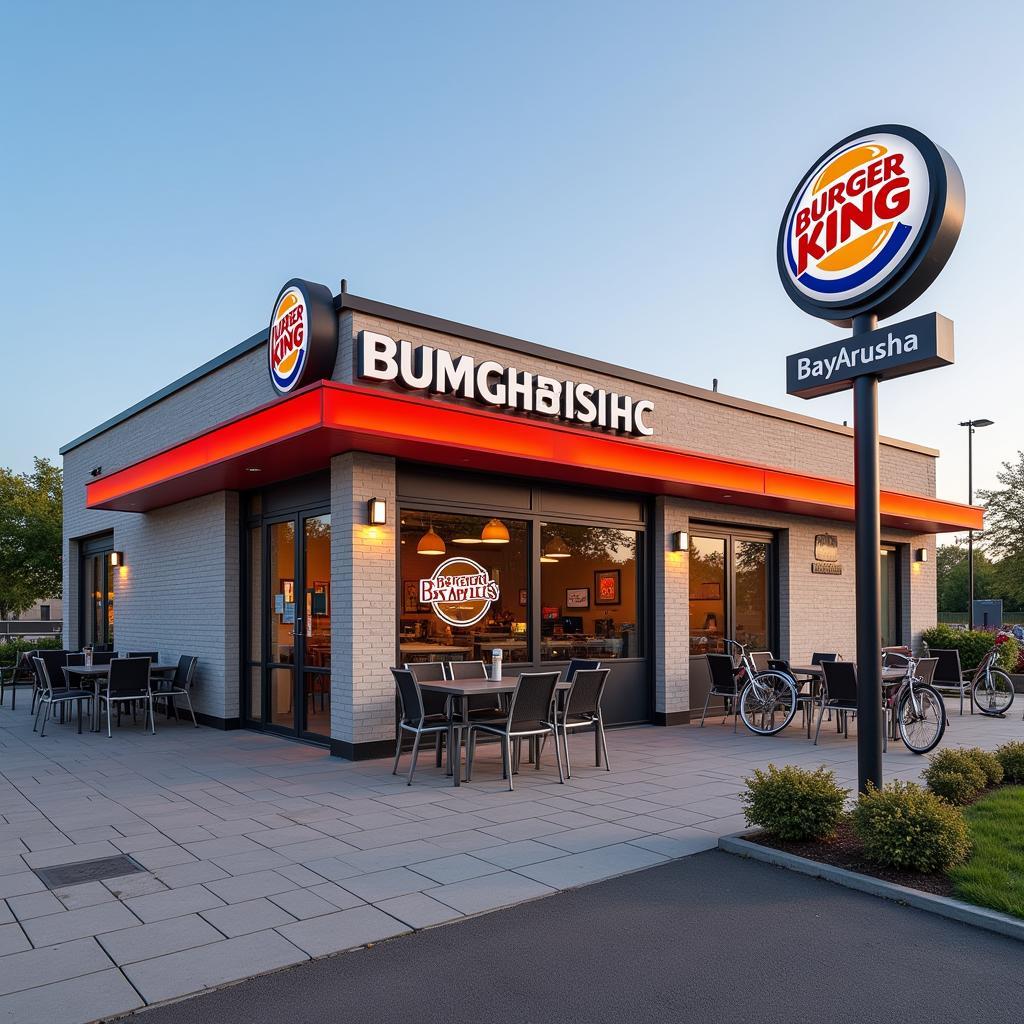 Burger King Restaurant in Schlebusch, in der Nähe der BayArena.