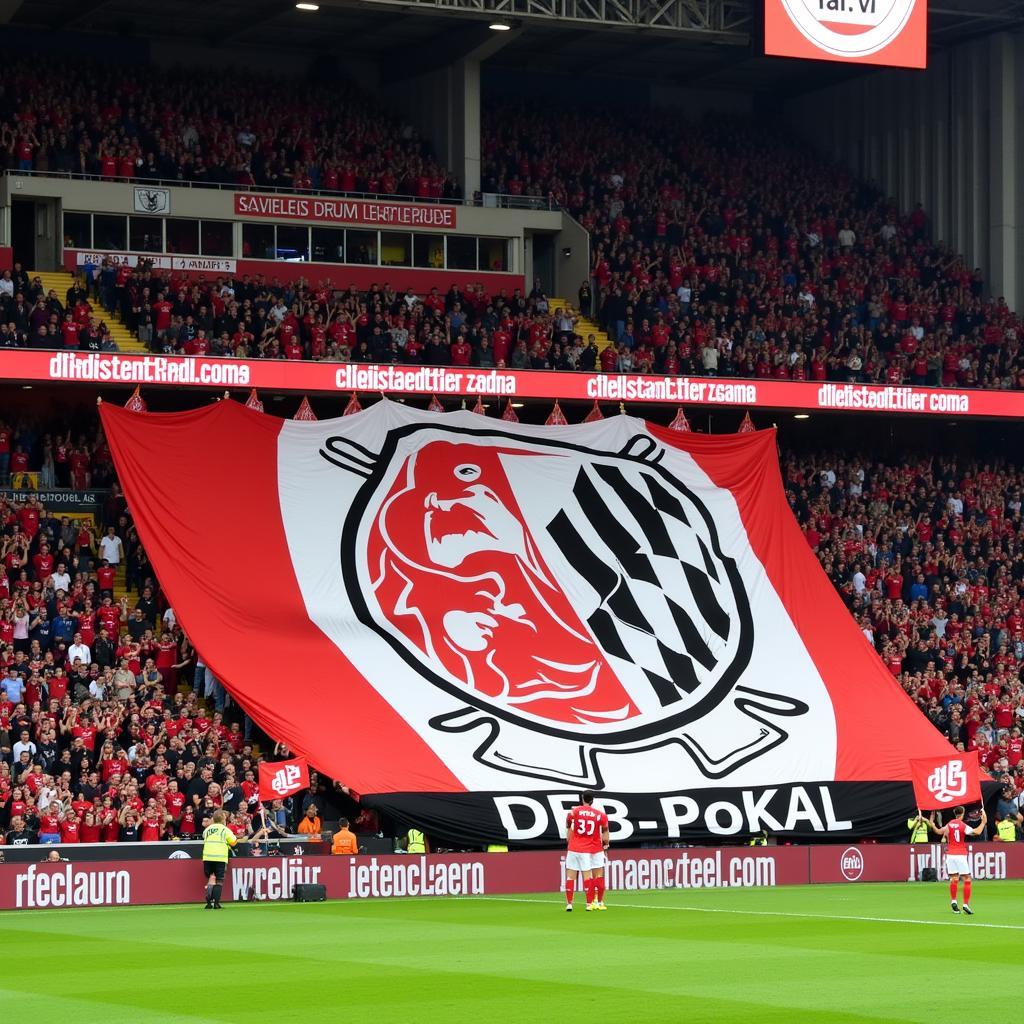 DFB-Pokal Choreo: Leverkusen Fans zeigen beeindruckende Unterstützung im Stadion